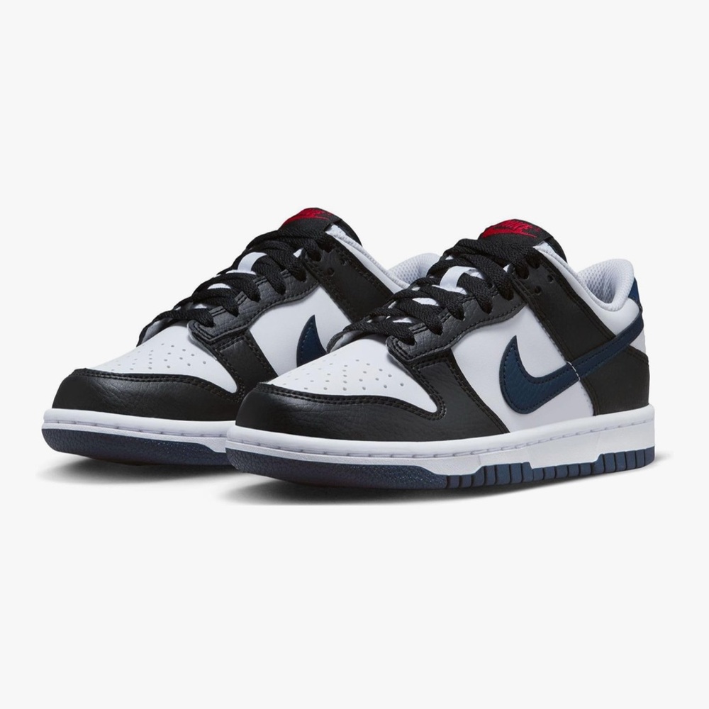 Nike Dunk Low Black Midnight Navy Shoes YOUTH SZ 5.5Y New Sneaker